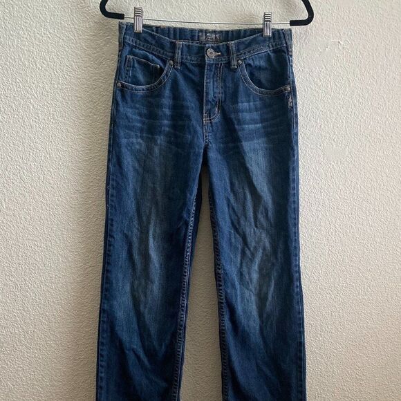 Boys Silver Jeans Garret Straight Leg Jeans Size 16 / 29 Inch Inseam Dark Wash - Picture 2 of 7